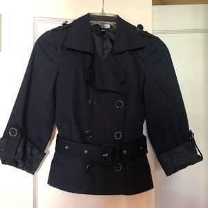 Ladies Navy Double Breasted Blazer